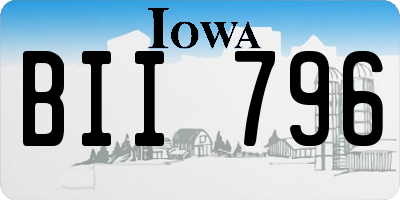 IA license plate BII796