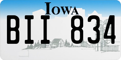 IA license plate BII834