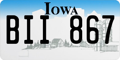 IA license plate BII867