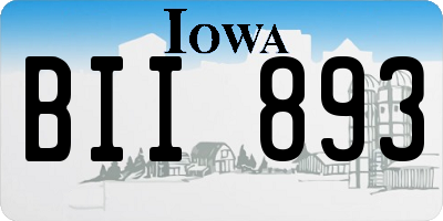 IA license plate BII893