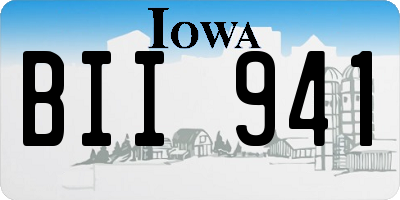 IA license plate BII941