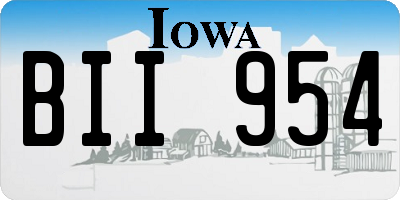 IA license plate BII954