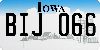 IA license plate BIJ066