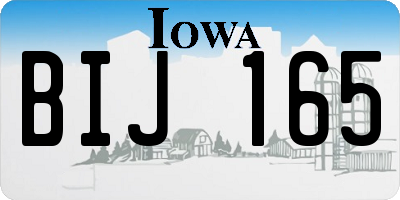 IA license plate BIJ165