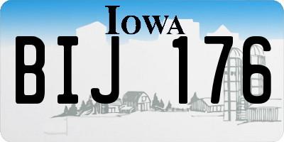 IA license plate BIJ176