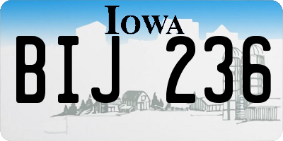 IA license plate BIJ236
