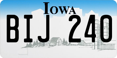 IA license plate BIJ240