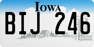 IA license plate BIJ246