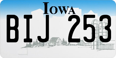 IA license plate BIJ253