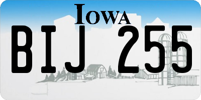 IA license plate BIJ255