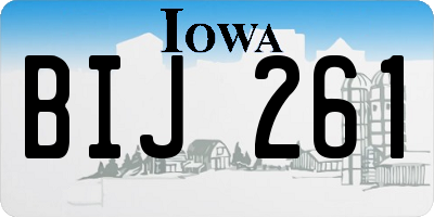 IA license plate BIJ261