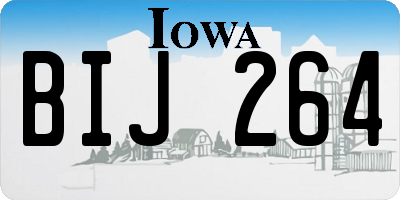IA license plate BIJ264