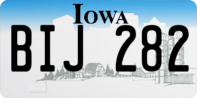 IA license plate BIJ282
