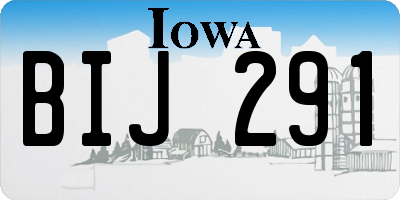 IA license plate BIJ291