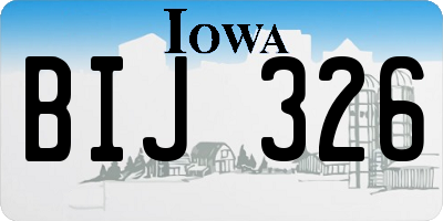 IA license plate BIJ326
