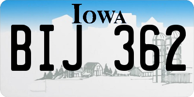 IA license plate BIJ362