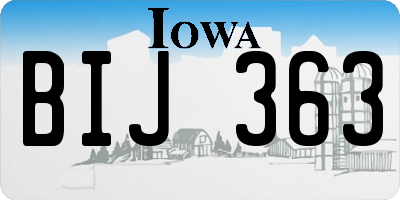 IA license plate BIJ363