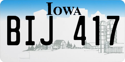 IA license plate BIJ417