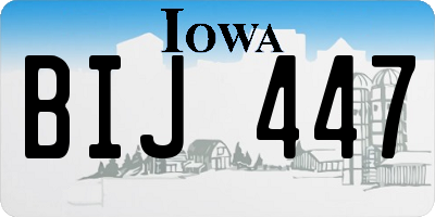 IA license plate BIJ447