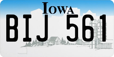 IA license plate BIJ561