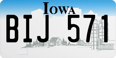 IA license plate BIJ571