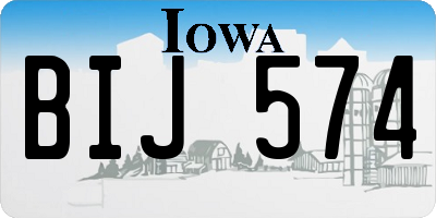 IA license plate BIJ574