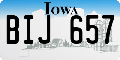IA license plate BIJ657