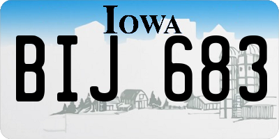 IA license plate BIJ683