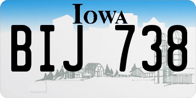 IA license plate BIJ738