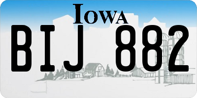 IA license plate BIJ882