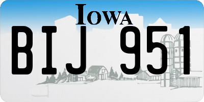 IA license plate BIJ951