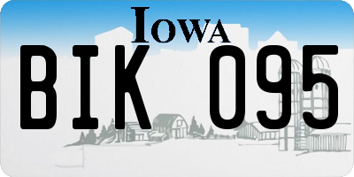 IA license plate BIK095