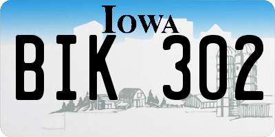 IA license plate BIK302