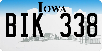 IA license plate BIK338