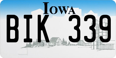 IA license plate BIK339