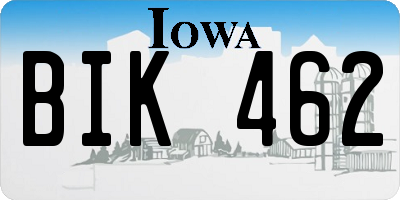 IA license plate BIK462