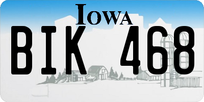 IA license plate BIK468