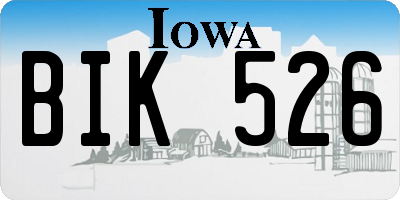 IA license plate BIK526