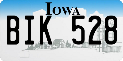 IA license plate BIK528