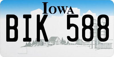 IA license plate BIK588