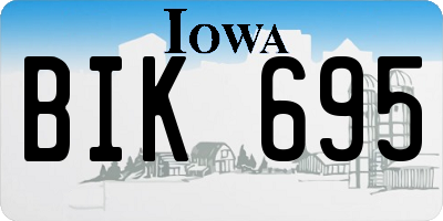 IA license plate BIK695