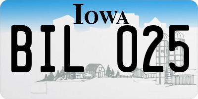 IA license plate BIL025