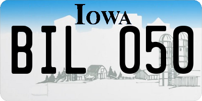 IA license plate BIL050