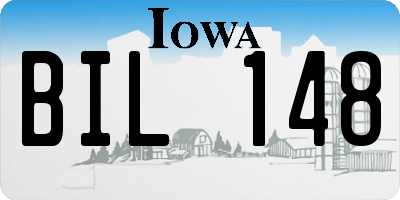 IA license plate BIL148