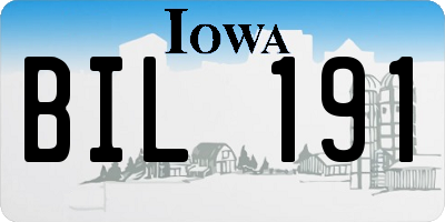 IA license plate BIL191
