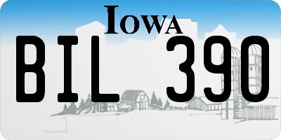 IA license plate BIL390