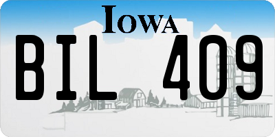 IA license plate BIL409