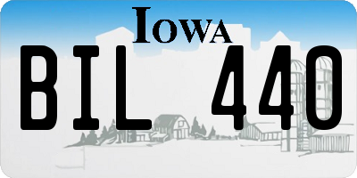 IA license plate BIL440
