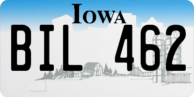 IA license plate BIL462