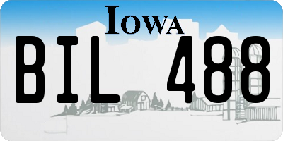 IA license plate BIL488